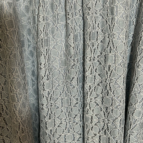 LORI GOLDSTEIN Logo Loungewear Zip-Up Light Blue Cardigan Top w/Lace Back Sz. 1X - Picture 3 of 11